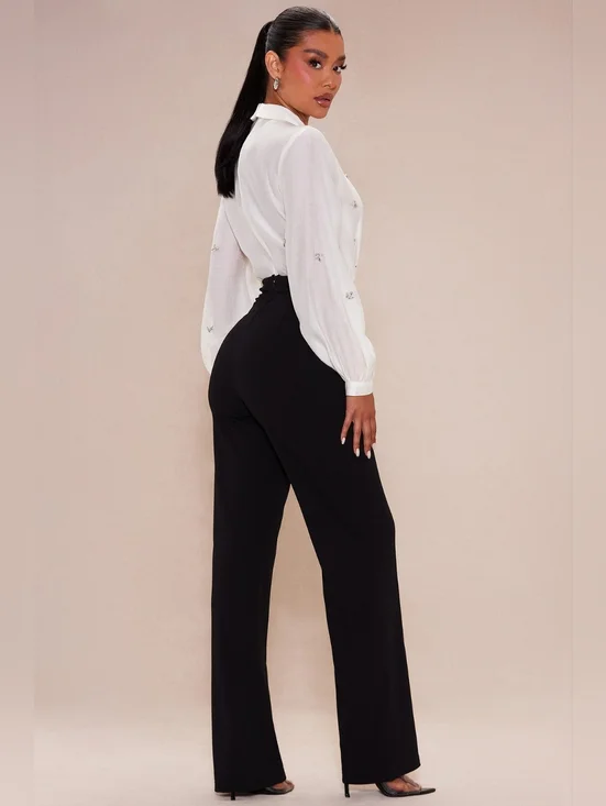 Fashion Nova embellish Bodysuit Pant Set - Picture 5 of 7